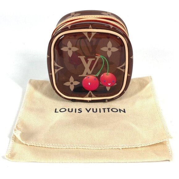 LOUIS VUITTON M14943 Cherry Porto Monnaie Cube Square Charm Pouch Unused - Picture 1 of 11